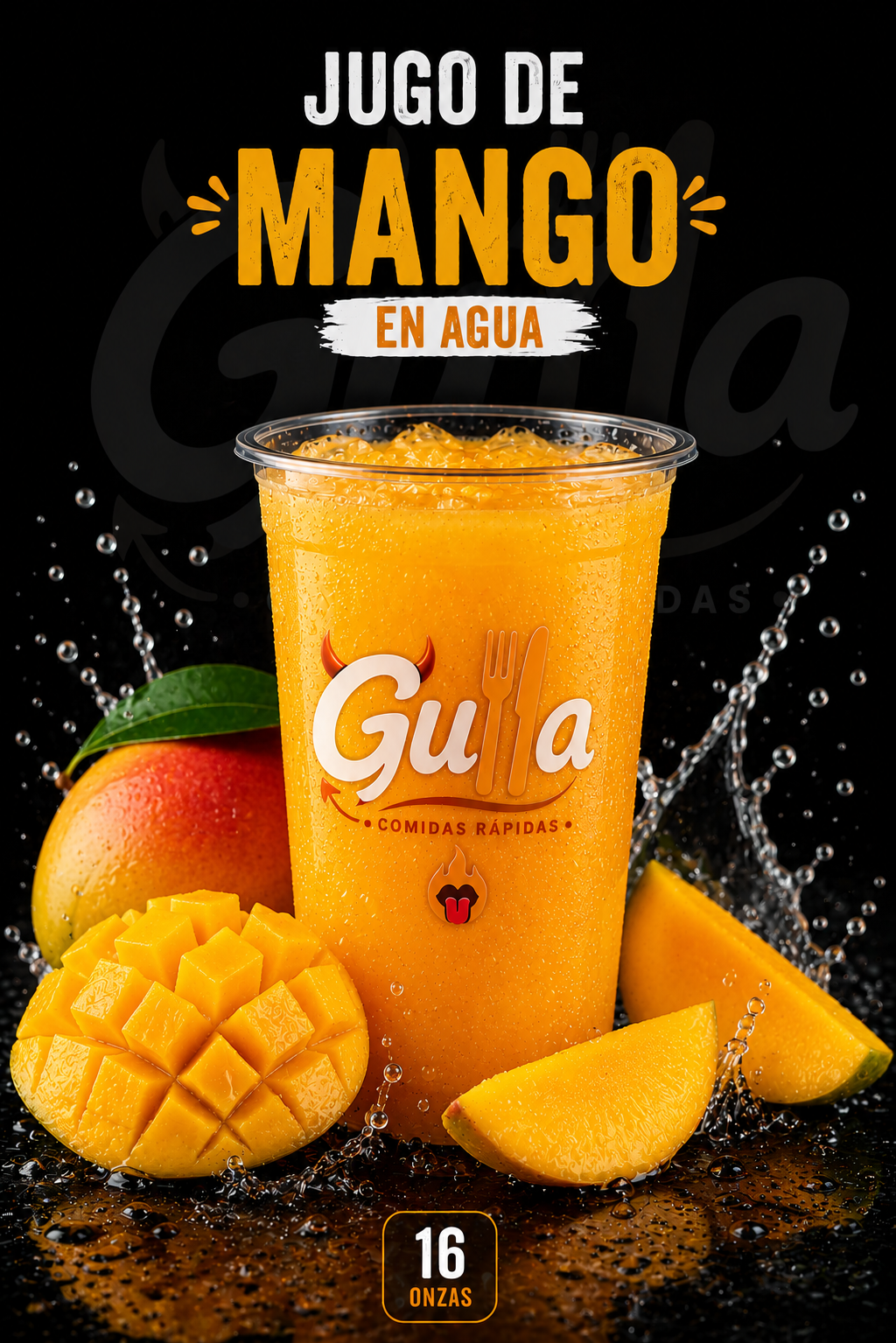 Jugo de mango en agua